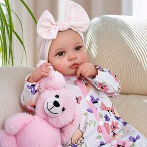 20-inch Cute Soft Vinyl Realistic Baby Doll with Complete Accessories Perfect